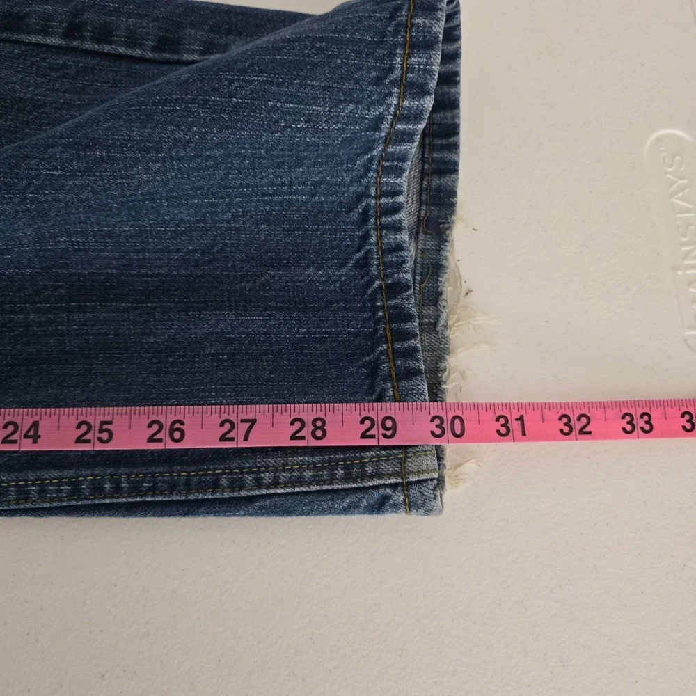 Y2K Levis 569 Loose Straight Jeans Mens 34x30 Blue Medium Wash Denim 100% Cotton